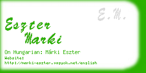eszter marki business card